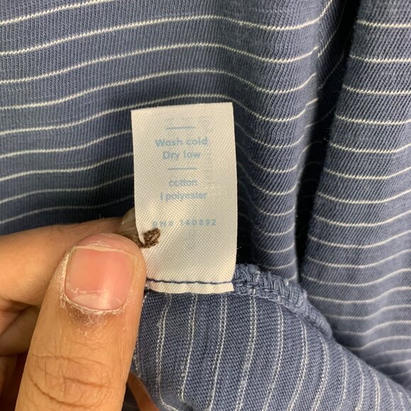 Marine Layer Henley Shirt Men‎ Sz Medium Striped Long Sleeve Pullover - Picture 7 of 9